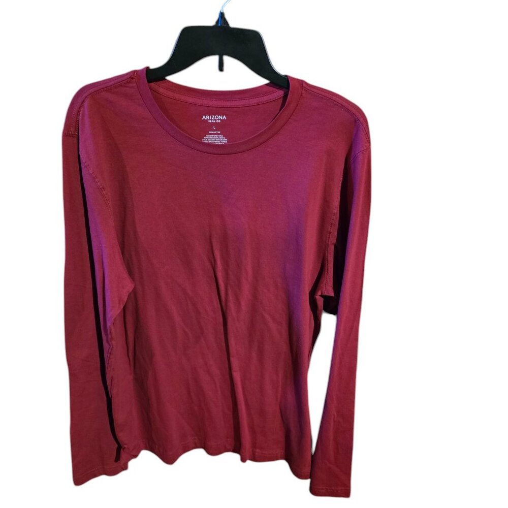 Arizona Jean Company Burgundy Long Sleeve T-Shirt - Picture 1 of 3